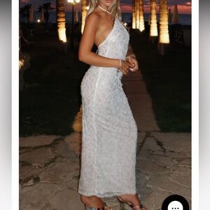 White Fox Boutique Dedication Sequin Maxi Dress